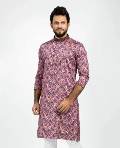 Men’s Digital Print Cotton Panjabi