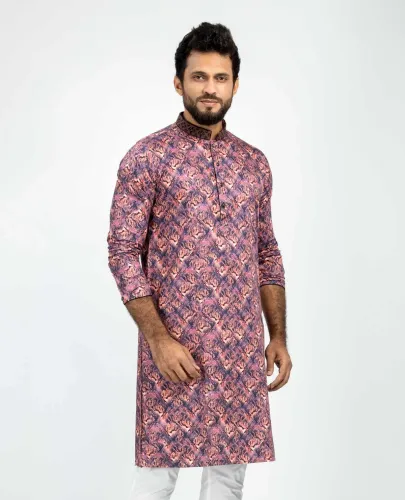 Men’s Digital Print Cotton Panjabi