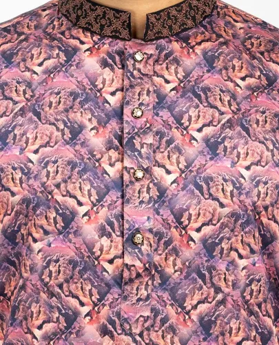 Men’s Digital Print Cotton Panjabi