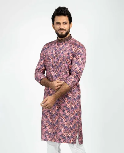 Men’s Digital Print Cotton Panjabi