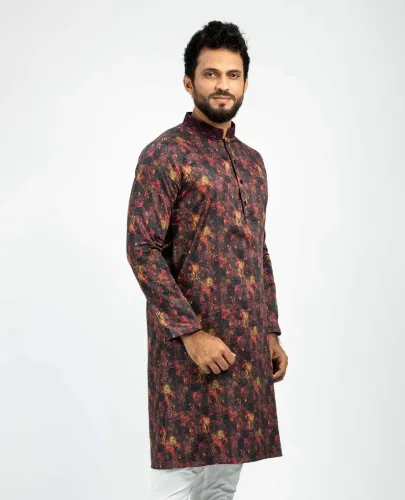 Men’s Digital Print Cotton Panjabi