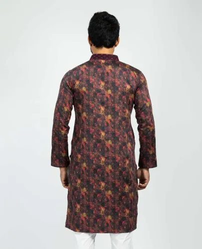 Men’s Digital Print Cotton Panjabi