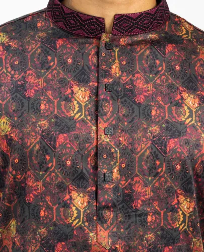 Men’s Digital Print Cotton Panjabi