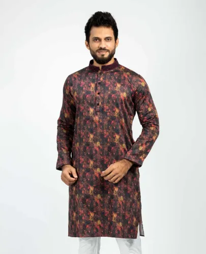 Men’s Digital Print Cotton Panjabi