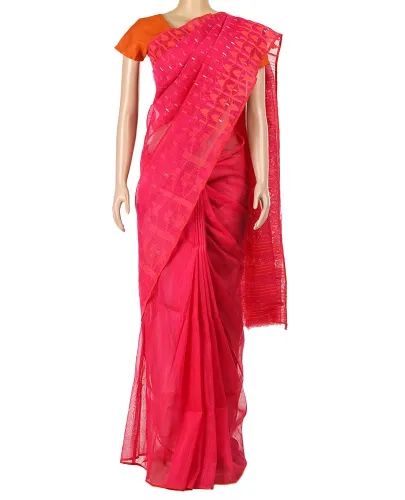 Women's Dhakai Jamdani  Saree