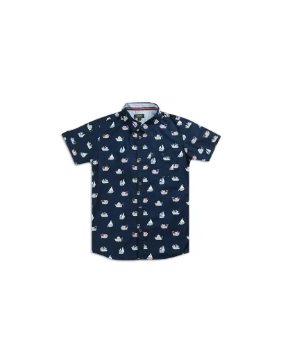 Boy's Half Sleeve Cotton Shirt